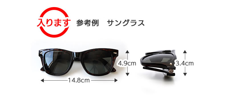 大きなサイズのメガネが入ります