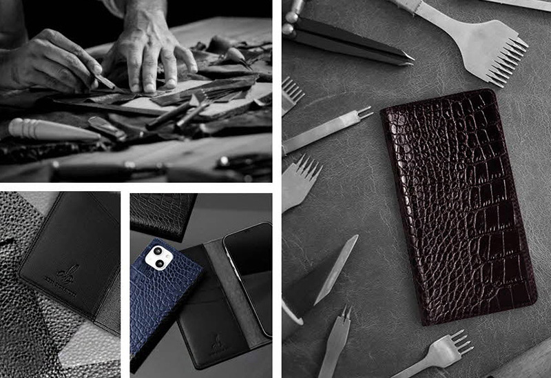 ABBI SIGNATURE『イタリアンレザー クロコダイアリーケース』
