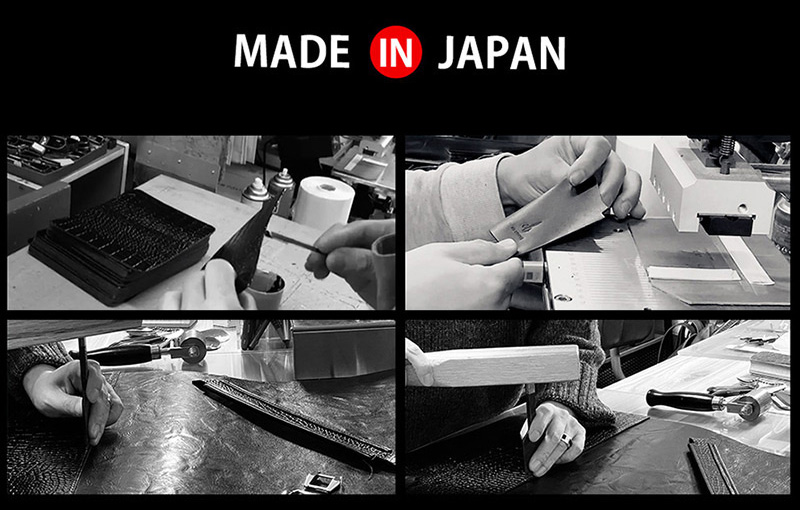日本の熟練革職人によるハンドメイド
