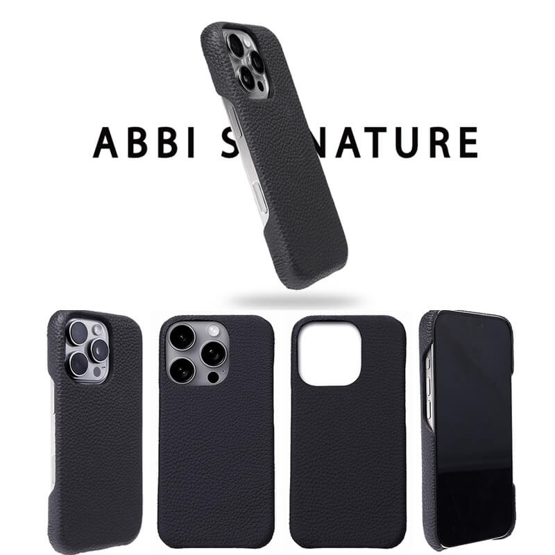 シュランケンカーフレザーを使用したMagSafe対応のケース