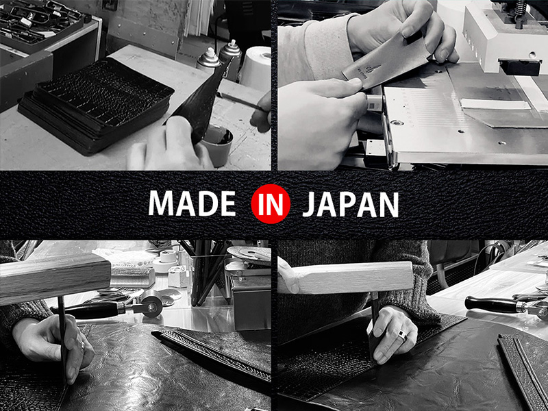 日本の熟練革職人によるハンドメイド