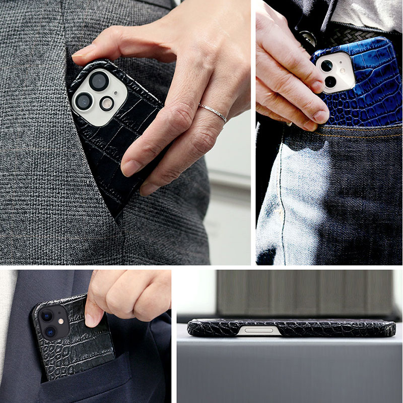 イタリアンレザー クロコバックカバーケース