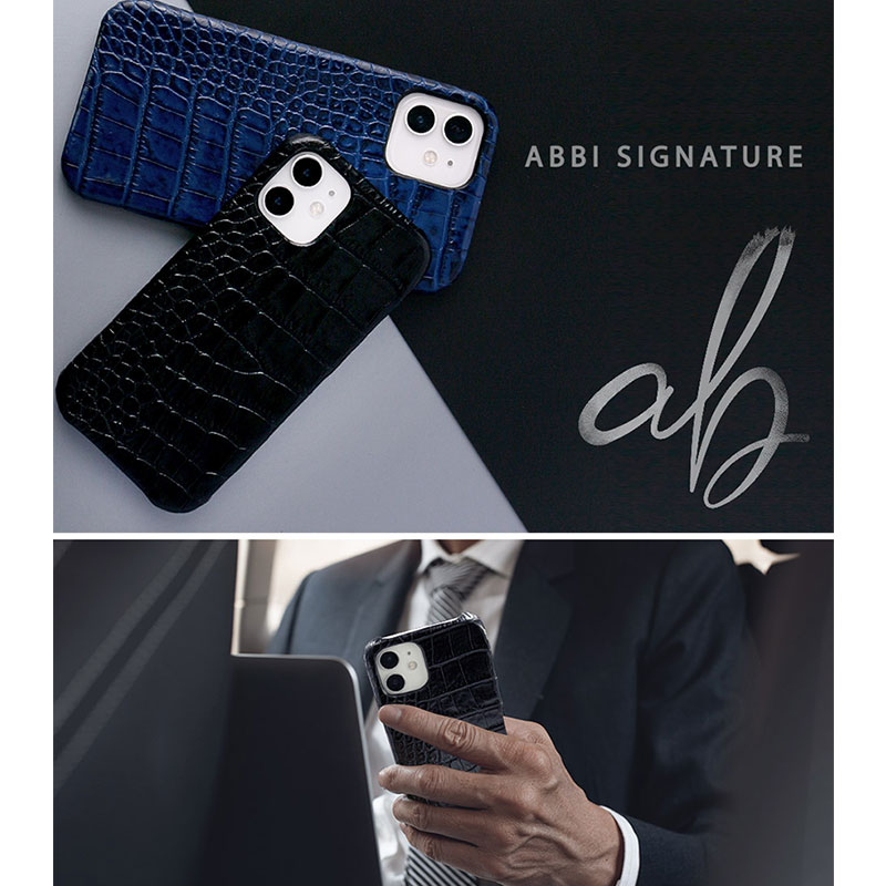 ABBI SIGNATURE イタリアンレザー クロコバックカバーケース