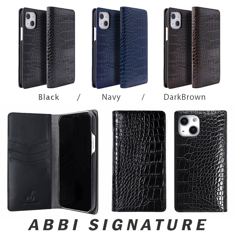 ABBI SIGNATURE『イタリアンレザー クロコダイアリーケース』