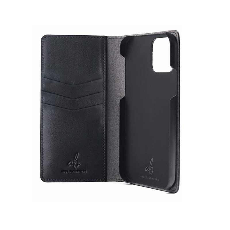 ABBI SIGNATURE『イタリアンレザー クロコダイアリーケース』は高級感のあるフレームがあります。