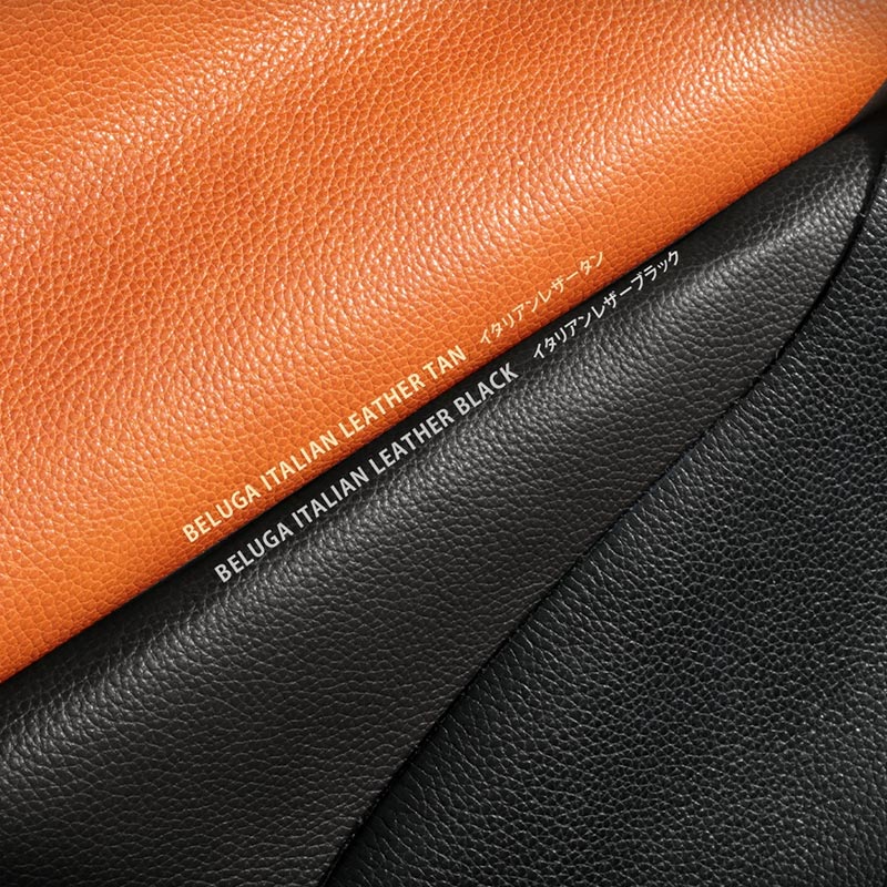 イタリアンレザー「BELUGA」ブラック＆タン