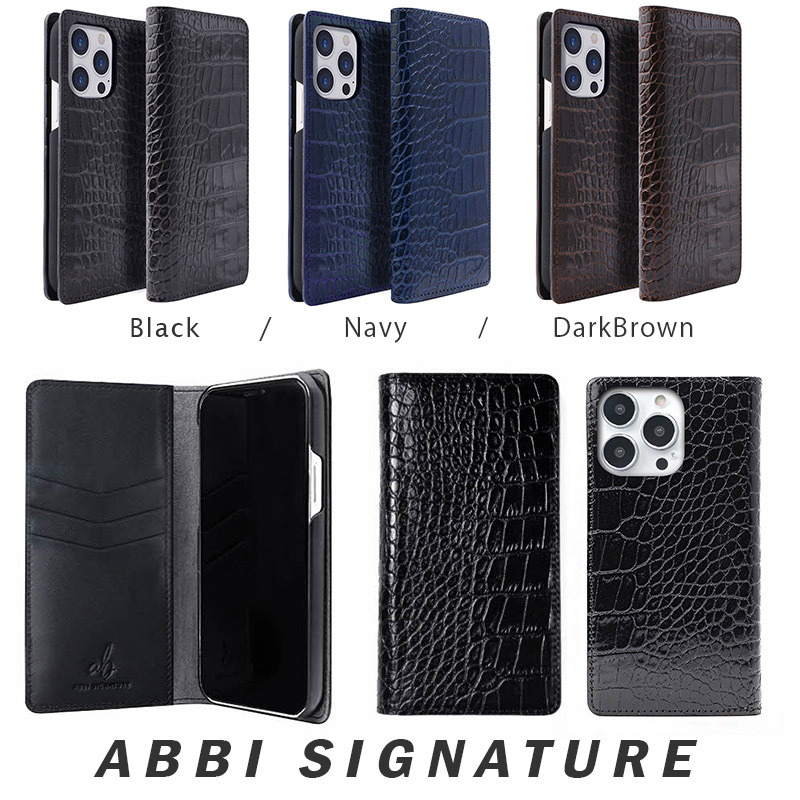 ABBI SIGNATURE『イタリアンレザー クロコダイアリーケース』