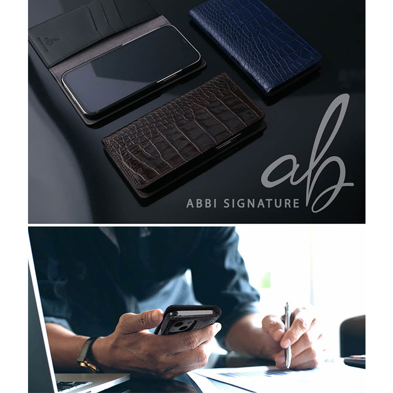 ABBI SIGNATURE『イタリアンレザー クロコダイアリーケース』