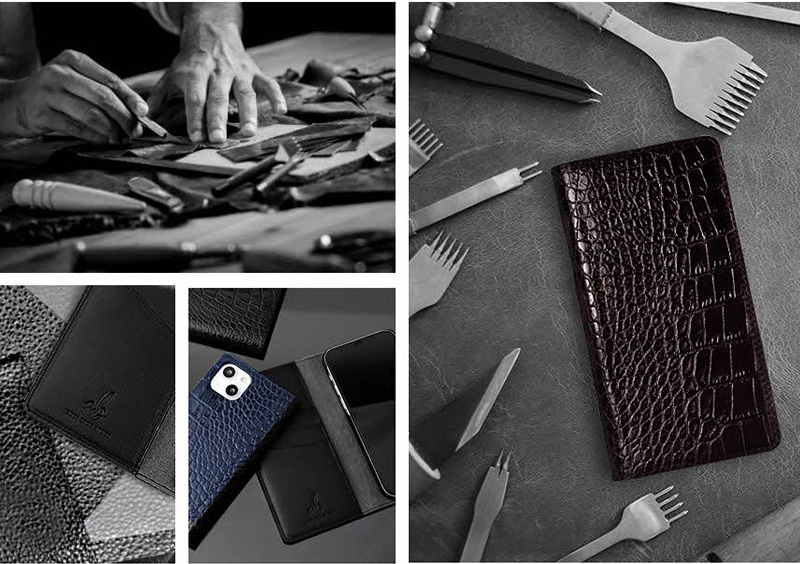 ABBI SIGNATURE『イタリアンレザー クロコダイアリーケース』