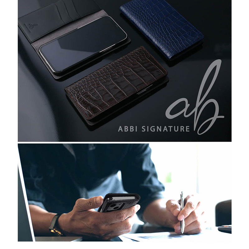 ABBI SIGNATURE『イタリアンレザー クロコダイアリーケース』