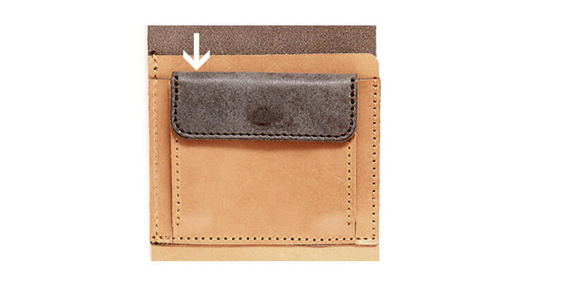 小銭入れ背面に便利な収納付き