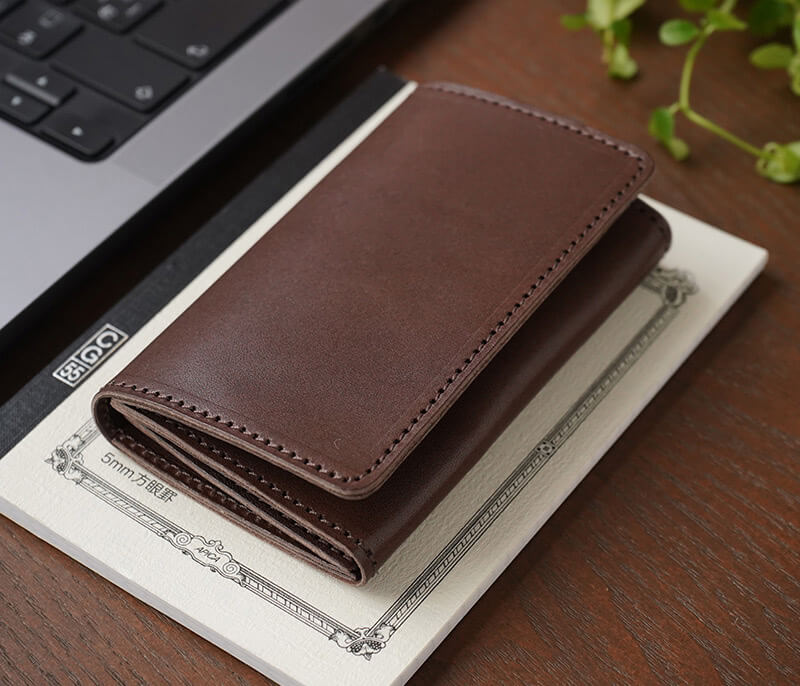 栃木レザー 名刺ケース ブラウン