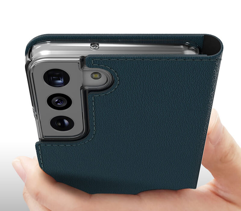 アラリーのマスタングダイアリー手帳型ケースは手触りの良いプレミアムレザーを採用。