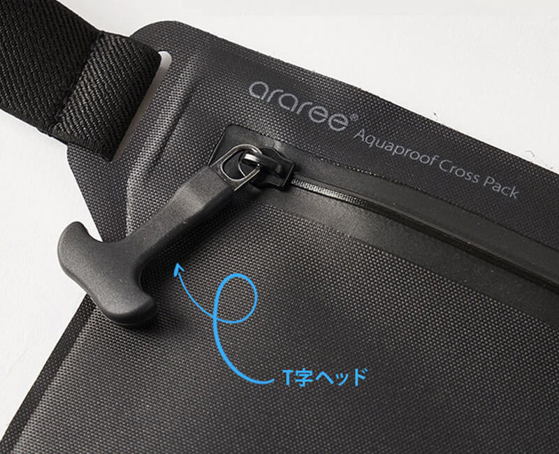 T字ヘッドつき 開閉しやすいジッパータイプ