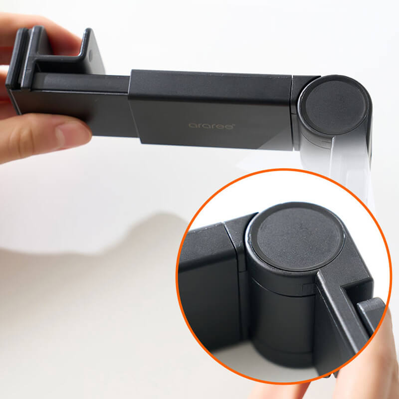 どんな角度でも固定、高性能ベアリング