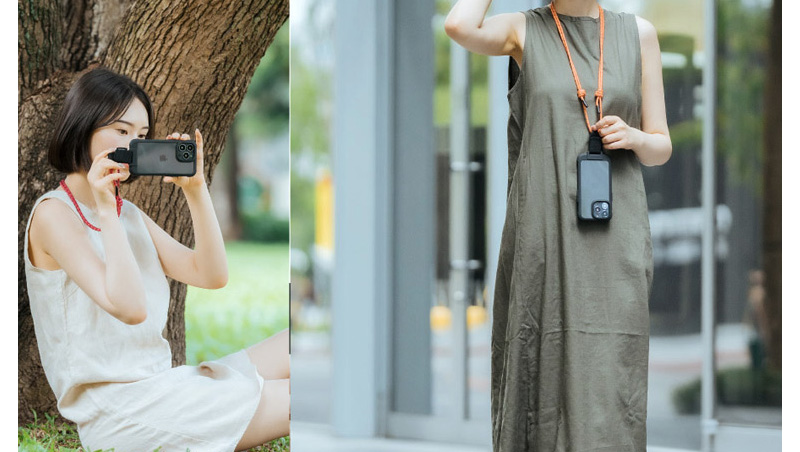 ストラップを合わせてハンズフリーに