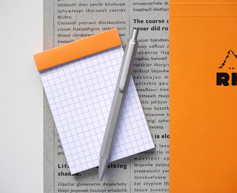 持ちやすい六角形の軸