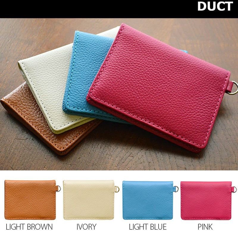 本革レザー 二つ折りタイプ の パスケース