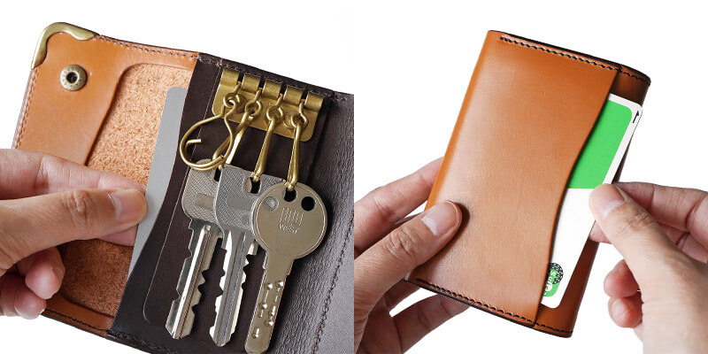 ケース背面のカード収納が便利