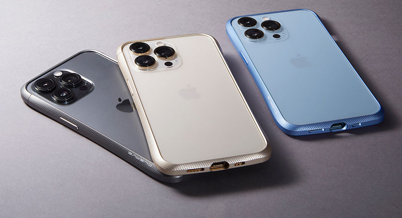 iPhoneの周囲を守るスタイリッシュな形状