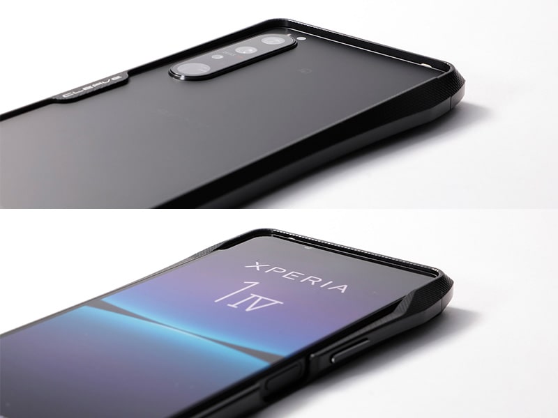 バンパーの縁は液晶面やカメラレンズ面よりも高く、液晶画面と背面カメラをしっかり保護