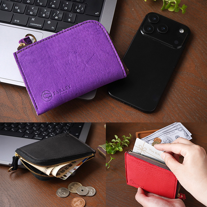 エルク革 Ｌ型コンパクト財布