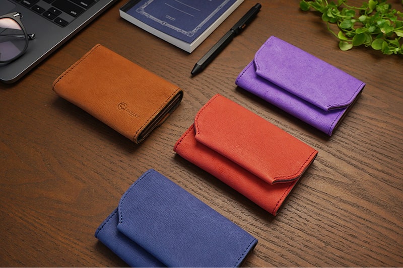 エルクレザーを使ったカードケース / 名刺入れ