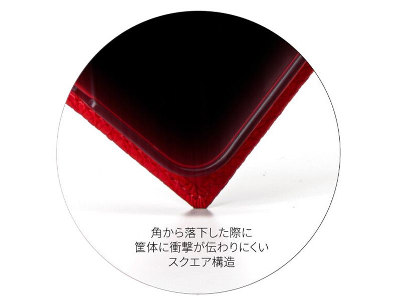 『G-FOLIO イタリアンジェニュインレザー フォリオケース』は落下衝撃に強い