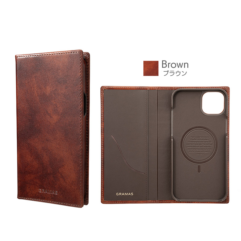 『G-FOLIO ミュージアムカーフレザー フォリオケース』ブラウン