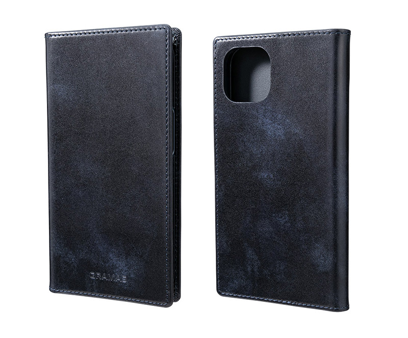 『G-FOLIO ミュージアムカーフレザー フォリオケース』はつなぎ目のない一枚革を贅沢に使用した手帳型ケース