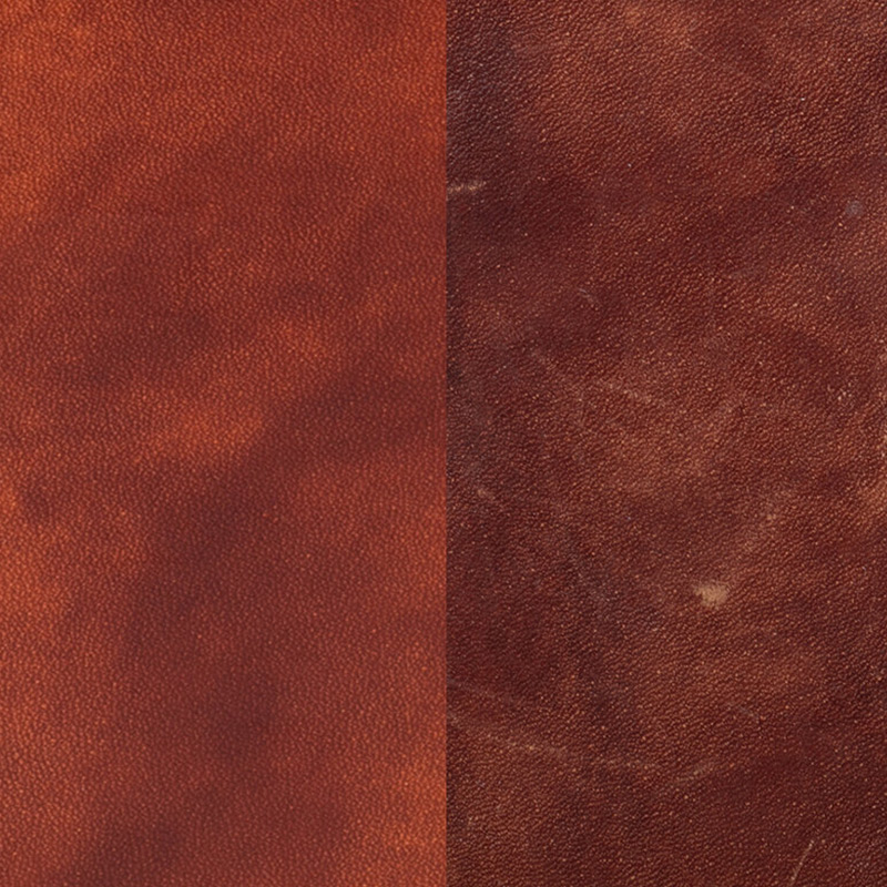 ミュージアムカーフは使い込むうちに色艶が増す、エイジングを楽しめる革です。