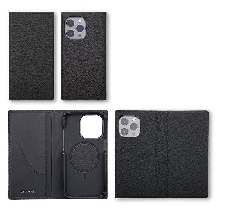 『G-FOLIO シュランケンカーフレザー フォリオケース』は一枚革でつなぎ目がないスタイリッシュデザイン