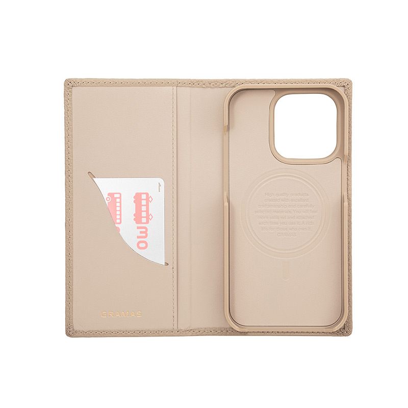 『G-FOLIO シュランケンカーフレザー フォリオケース』はカードポケット付き