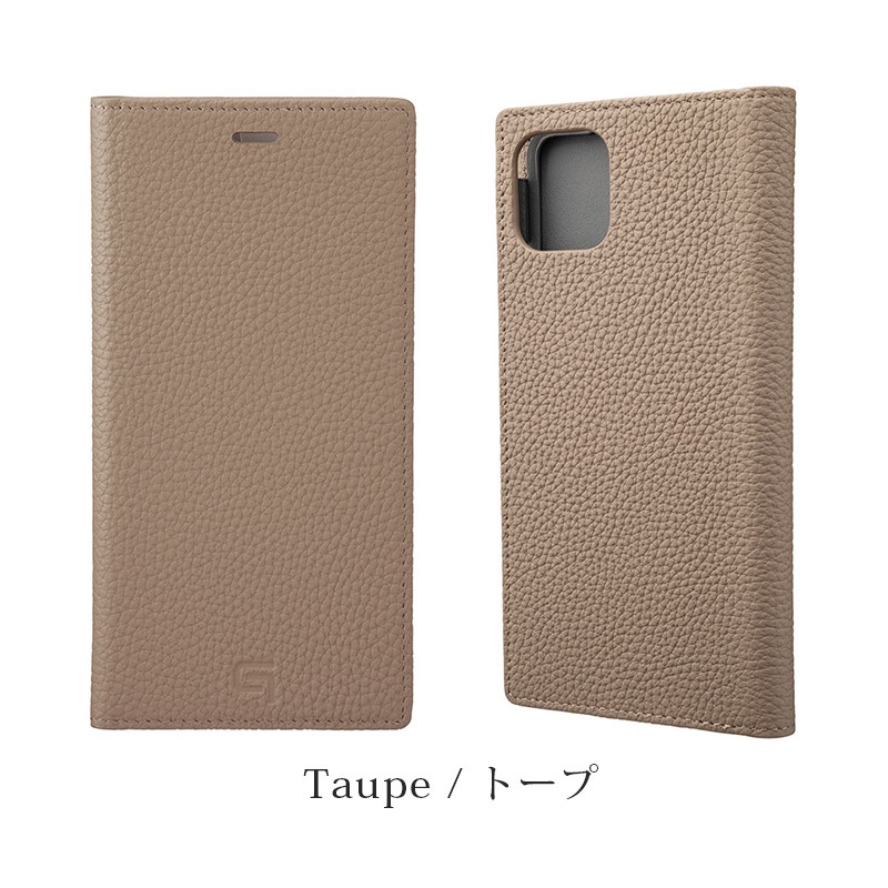 GRAMAS グラマス Shrunken-calf Genuine Leather Book Case。トープ Taupe。