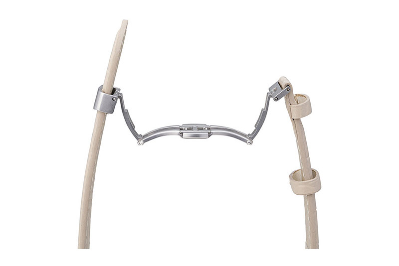 ステンレス製Dバックルを採用、GRAMAS Croco Embossed Genuine Leather Watchband