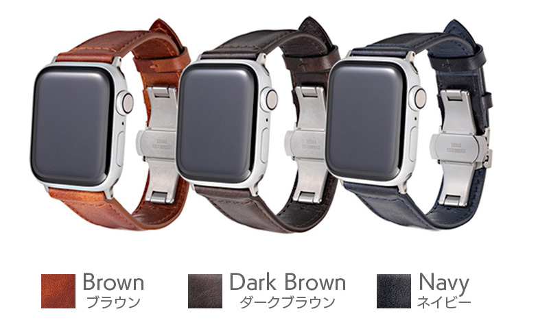 GRAMAS Museum-calf Genuine Leather Watchband、全４色