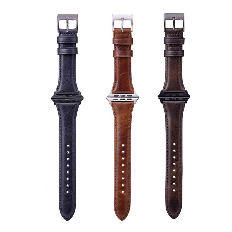 すっきりした印象に見える スリムレザーバンド