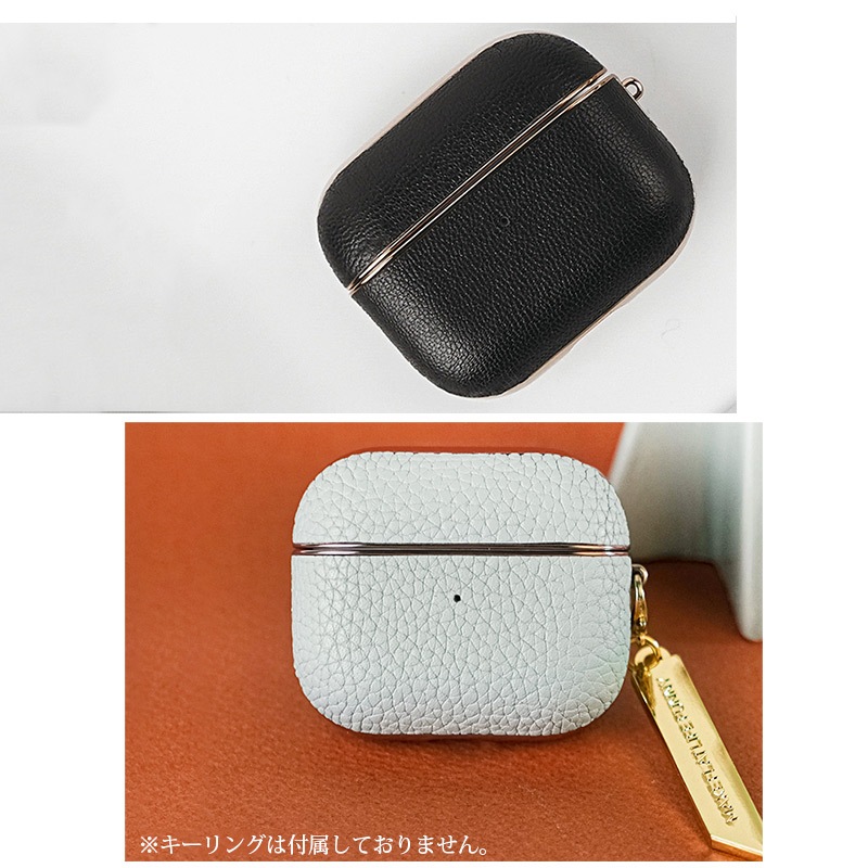 カラーのテイストに合わせて、ブラックはきめが細かくなめらかな革を、ピンクとペールグレーには粗めのシボが入った革をセレクトしています。