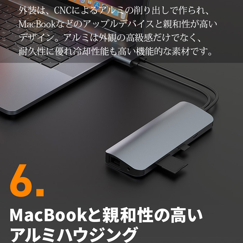 MacBookと親和性の高いアルミハウジング