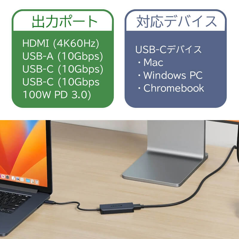 HyperDrive Next 4 Port USB-C ハブ 