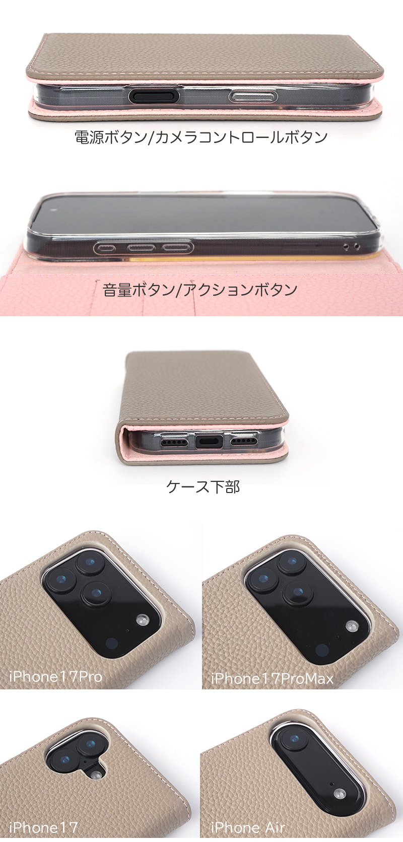 各種ボタン・カメラ穴部分