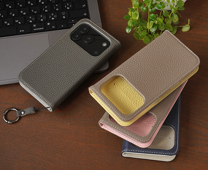 シュリンクレザー背面ケース