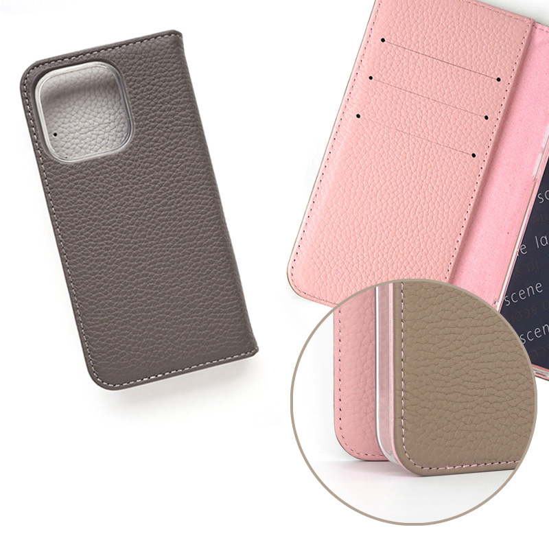 表裏とも、内側のカラーと同色のステッチを使用しています。