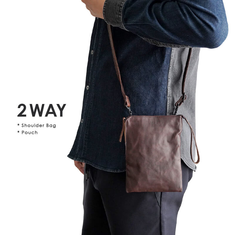 馬革使用 2WAY ミニショルダーバッグ