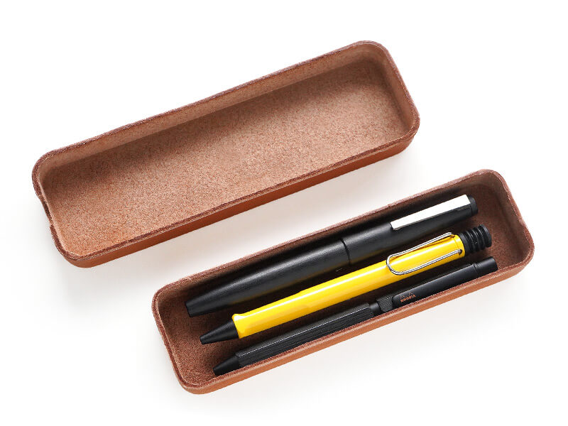 栃木レザー　モールドレザーペンケース