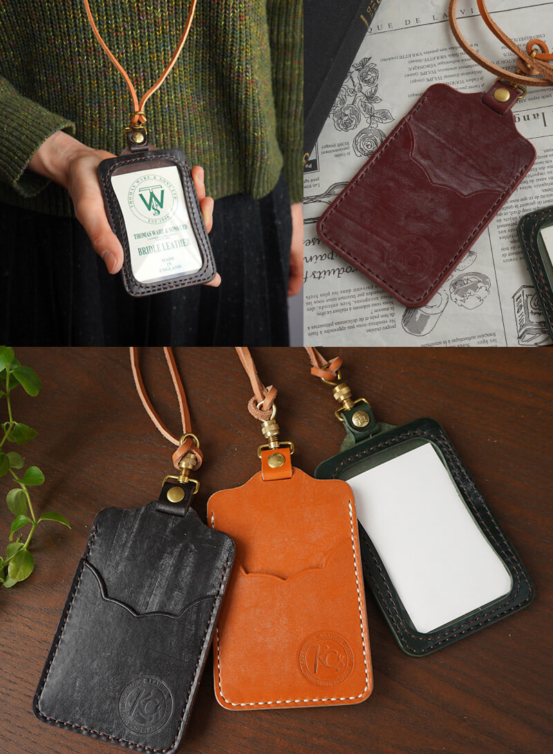英国製ブライドルレザー使用 IDカードホルダー