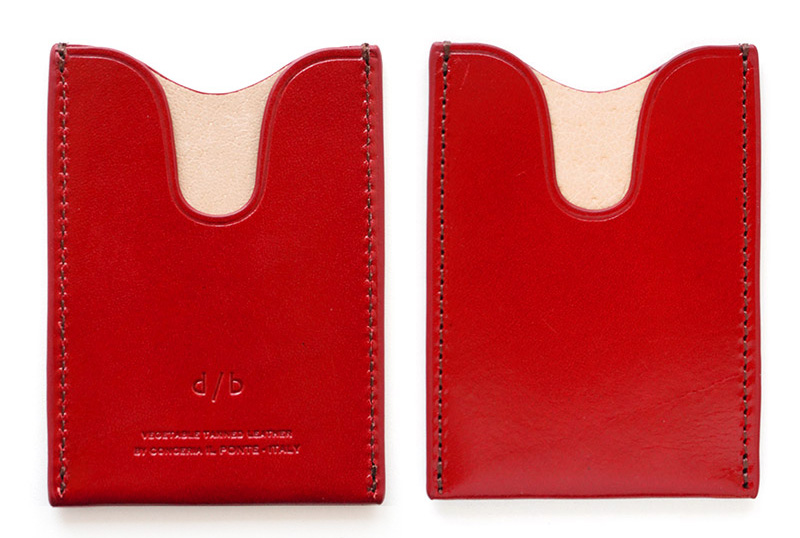 表面と裏面には仕切りがあり、２枚のカードがぴったり収まります。