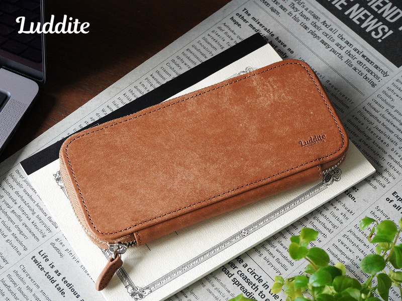 Luddite ラダイト MAYAレザー ラウンドジップペンケース
