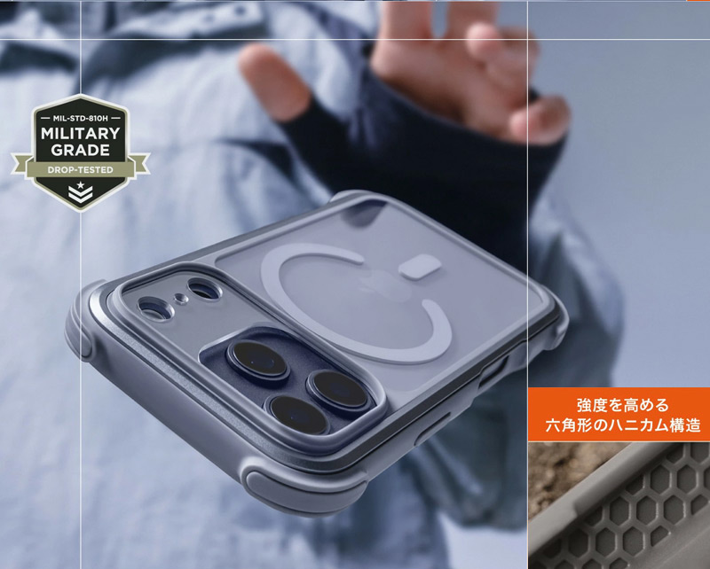 米軍MIL規格準拠の耐衝撃ケース