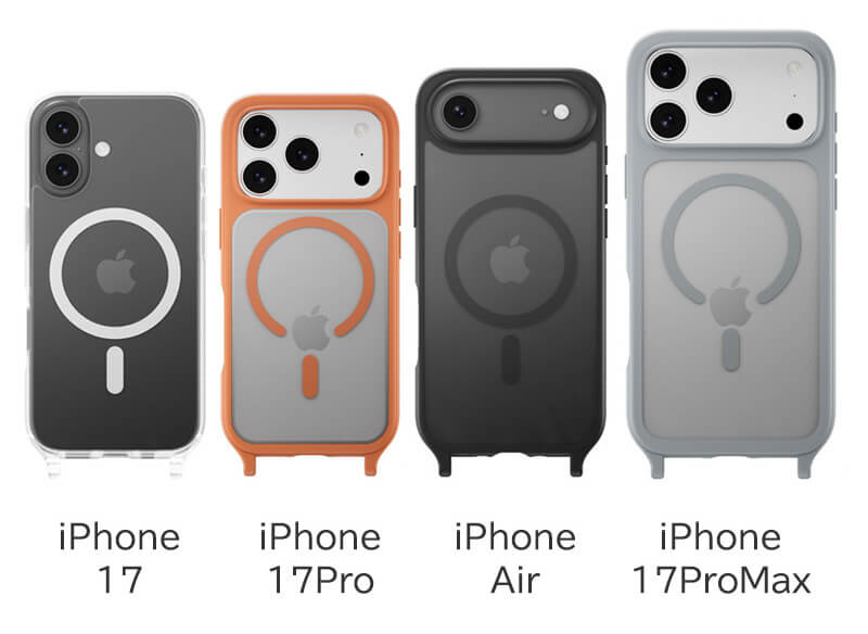 iPhone17 / iPhone17Pro / iPhone17ProMax / iPhoneAir 対応 耐衝撃 スマホショルダーケース